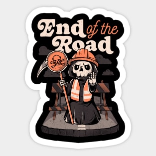 End of the Road  - Funny Skull Grim Reaper Gift Sticker